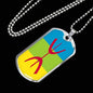 Berber Flag Necklace Berber Flag Stainless Steel or 18k Gold Dog Tag 24" - Express Your Love Gifts
