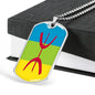 Berber Flag Necklace Berber Flag Stainless Steel or 18k Gold Dog Tag 24" - Express Your Love Gifts