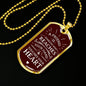 Best Friend Gift Friend is Peaches Necklace Stainless Steel or 18k Gold Dog Tag 24" Chain-Express Your Love Gifts