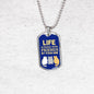 Best Friend Gift Life is Better Necklace Stainless Steel or 18k Gold Dog Tag 24" Chain-Express Your Love Gifts