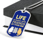 Best Friend Gift Life is Better Necklace Stainless Steel or 18k Gold Dog Tag 24" Chain-Express Your Love Gifts