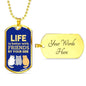 Best Friend Gift Life is Better Necklace Stainless Steel or 18k Gold Dog Tag 24" Chain-Express Your Love Gifts