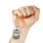 Best Friends Gift Life Is Better With Friends By Your Side Necklace Stainless Steel or 18k Gold Dog Tag 24" Chain-Express Your Love Gifts