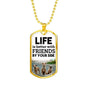 Best Friends Gift Life Is Better With Friends By Your Side Necklace Stainless Steel or 18k Gold Dog Tag 24" Chain-Express Your Love Gifts
