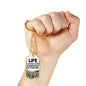 Best Friends Gift Life Is Better With Friends By Your Side Necklace Stainless Steel or 18k Gold Dog Tag 24" Chain-Express Your Love Gifts