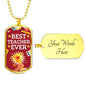 Best Teacher Appreciation Gift Stainless Steel or 18k Gold Dog Tag W 24"-Express Your Love Gifts