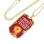 Best Teacher Appreciation Gift Stainless Steel or 18k Gold Dog Tag W 24"-Express Your Love Gifts