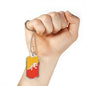 Bhutan Flag Necklace Bhutan Flag Stainless Steel or 18k Gold Dog Tag 24" - Express Your Love Gifts