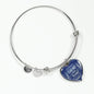 Bible Verse Bracelet Be Strong Stainless Steel or 18k Gold Heart Bangle - Express Your Love Gifts