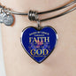 Bible Verse Bracelet Saved By Grace Stainless Steel or 18k Gold Heart Bangle Bracelet - Express Your Love Gifts