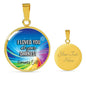Bible Verse Gift Circle Romans Pendant Necklace Stainless Steel or 18k Gold 18-22" - Express Your Love Gifts