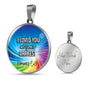 Bible Verse Gift Circle Romans Pendant Necklace Stainless Steel or 18k Gold 18-22" - Express Your Love Gifts