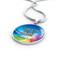 Bible Verse Gift Circle Romans Pendant Necklace Stainless Steel or 18k Gold 18-22" - Express Your Love Gifts