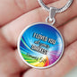 Bible Verse Gift Circle Romans Pendant Necklace Stainless Steel or 18k Gold 18-22" - Express Your Love Gifts