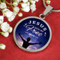 Bible Verse Gift Jesus Set Me Free Circle Necklace Stainless Steel or 18k Gold 18-22" - Express Your Love Gifts