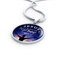 Bible Verse Gift Jesus Set Me Free Circle Necklace Stainless Steel or 18k Gold 18-22" - Express Your Love Gifts
