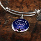 Bible Verse Gift Jesus Set Me Free Stainless Steel or 18k Gold Bracelet Bangle - Express Your Love Gifts