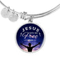 Bible Verse Gift Jesus Set Me Free Stainless Steel or 18k Gold Bracelet Bangle - Express Your Love Gifts