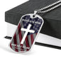 Bible Verse Necklace Blessed Nation Stainless Steel or 18k Gold Dog Tag 24" Chain-Express Your Love Gifts