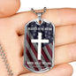 Bible Verse Necklace Blessed Nation Stainless Steel or 18k Gold Dog Tag 24" Chain-Express Your Love Gifts