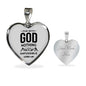 Bible Verse Necklace Nothing Is Impossible Heart Necklace Stainless Steel or 18k Gold Heart Pendant 18-22" - Express Your Love Gifts