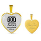 Bible Verse Necklace Nothing Is Impossible Heart Necklace Stainless Steel or 18k Gold Heart Pendant 18-22" - Express Your Love Gifts