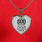 Bible Verse Necklace Nothing Is Impossible Heart Necklace Stainless Steel or 18k Gold Heart Pendant 18-22" - Express Your Love Gifts