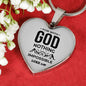 Bible Verse Necklace Nothing Is Impossible Heart Necklace Stainless Steel or 18k Gold Heart Pendant 18-22" - Express Your Love Gifts