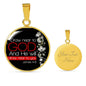 Bible Verse Necklace Presence Of God Circle Pendant Stainless Steel or 18k Gold 18-22"-Express Your Love Gifts