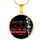 Bible Verse Necklace Presence Of God Circle Pendant Stainless Steel or 18k Gold 18-22"-Express Your Love Gifts