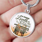 Bible Verse Necklace Proverbs Circle Pendant Stainless Steel or 18k Gold 18-22" - Express Your Love Gifts