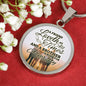 Bible Verse Necklace Proverbs Circle Pendant Stainless Steel or 18k Gold 18-22" - Express Your Love Gifts