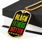 Black Fathers Matter Necklace Stainless Steel or 18k Gold 24" Chain - Express Your Love Gifts