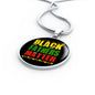 Black Fathers Matter Necklace Black Pride Circle Pendant Stainless Steel or 18k Gold 18-22" - Express Your Love Gifts