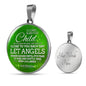 Bless This Child Circle Necklace Stainless Steel or 18k Gold 18-22" - Express Your Love Gifts