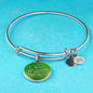 Bless This Child Stainless Steel or 18k Gold Circle Bangle Bracelet - Express Your Love Gifts