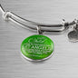 Bless This Child Stainless Steel or 18k Gold Circle Bangle Bracelet - Express Your Love Gifts