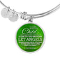 Bless This Child Stainless Steel or 18k Gold Circle Bangle Bracelet - Express Your Love Gifts