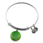 Bless This Child Stainless Steel or 18k Gold Circle Bangle Bracelet - Express Your Love Gifts