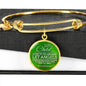 Bless This Child Stainless Steel or 18k Gold Circle Bangle Bracelet - Express Your Love Gifts