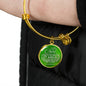Bless This Child Stainless Steel or 18k Gold Circle Bangle Bracelet - Express Your Love Gifts
