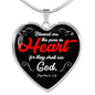 Blessed Are The Pure in Hearts Christian Pendant Necklace Stainless Steel or 18k Gold 18-22" - Express Your Love Gifts