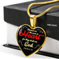 Blessed Are The Pure in Hearts Christian Pendant Necklace Stainless Steel or 18k Gold 18-22" - Express Your Love Gifts