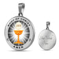 Body Of Christ Communion Circle Necklace Stainless Steel or 18k Gold 18-22" - Express Your Love Gifts