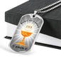 Body Of Christ Communion Necklace Stainless Steel or 18k Gold Dog Tag 24" Chain-Express Your Love Gifts