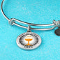 Body Of Christ Communion Stainless Steel or 18k Gold Circle Bangle Bracelet - Express Your Love Gifts