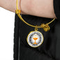 Body Of Christ Communion Stainless Steel or 18k Gold Circle Bangle Bracelet - Express Your Love Gifts