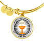 Body Of Christ Communion Stainless Steel or 18k Gold Circle Bangle Bracelet - Express Your Love Gifts