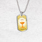 Body Of Christ Necklace Stainless Steel or 18k Gold Dog Tag 24" Chain-Express Your Love Gifts