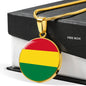 Bolivia Flag Necklace Bolivia Flag Stainless Steel or 18k Gold 18-22" - Express Your Love Gifts